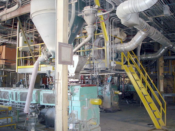 Staple Fiber Extrusion Line, 40 million lbs/yr cap.